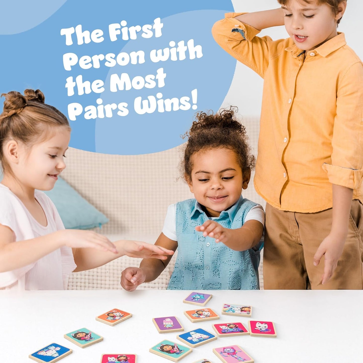 Gabby's Dollhouse Jogo da Memória para Crianças - Jogo de Combinar com Gabby e Amigos - Diversão em Família para Viagens - Design Compacto e Portátil - Brinquedo Clássico de Combinar Personagens para Entreter em Casa ou em Qualquer Lugar