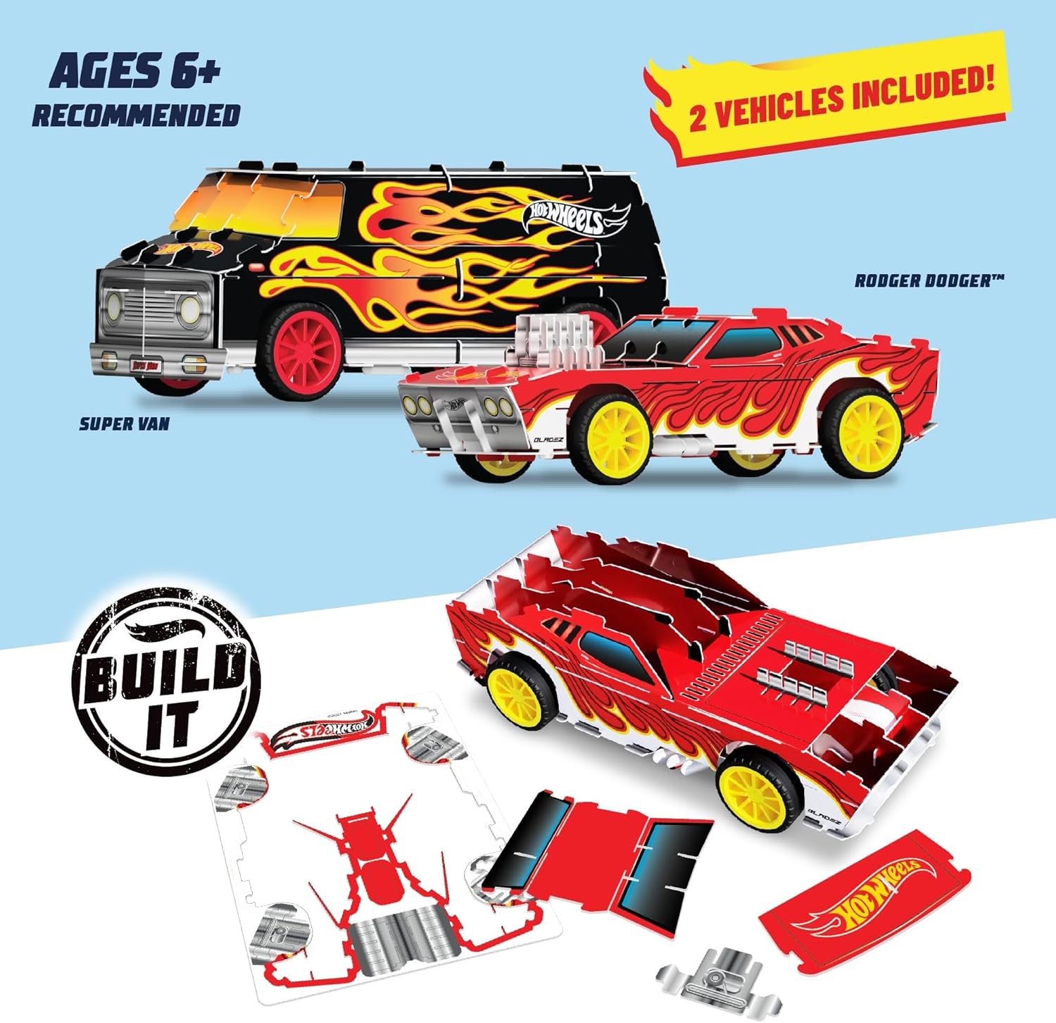 BLADEZ Hot Wheels Toyz Pull Back Racer Kit Set - Street Racers Twin Pa