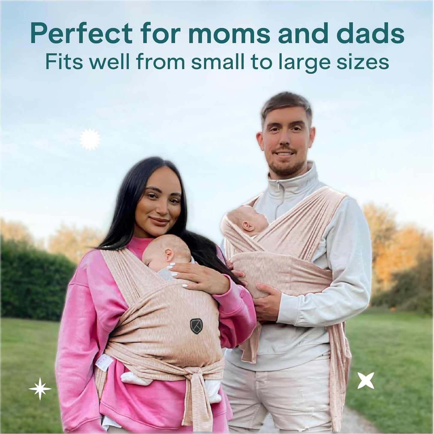 Koala Babycare Canguru para Bebê - Fácil de Usar - Suporte Ergonômico Certificado - Canguru Elástico Multiuso Adequado para Bebês de até 9 kg - Canguru para Bebê