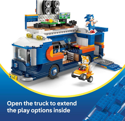 LEGO Sonic the Hedgehog Caminhão de Comando da Equipe Sonic - Conjunto Interativo com um Quadriciclo e 5 Figuras, incluindo Tails - Presente para meninos e meninas a partir de 8 anos e fãs de jogos - 77006
