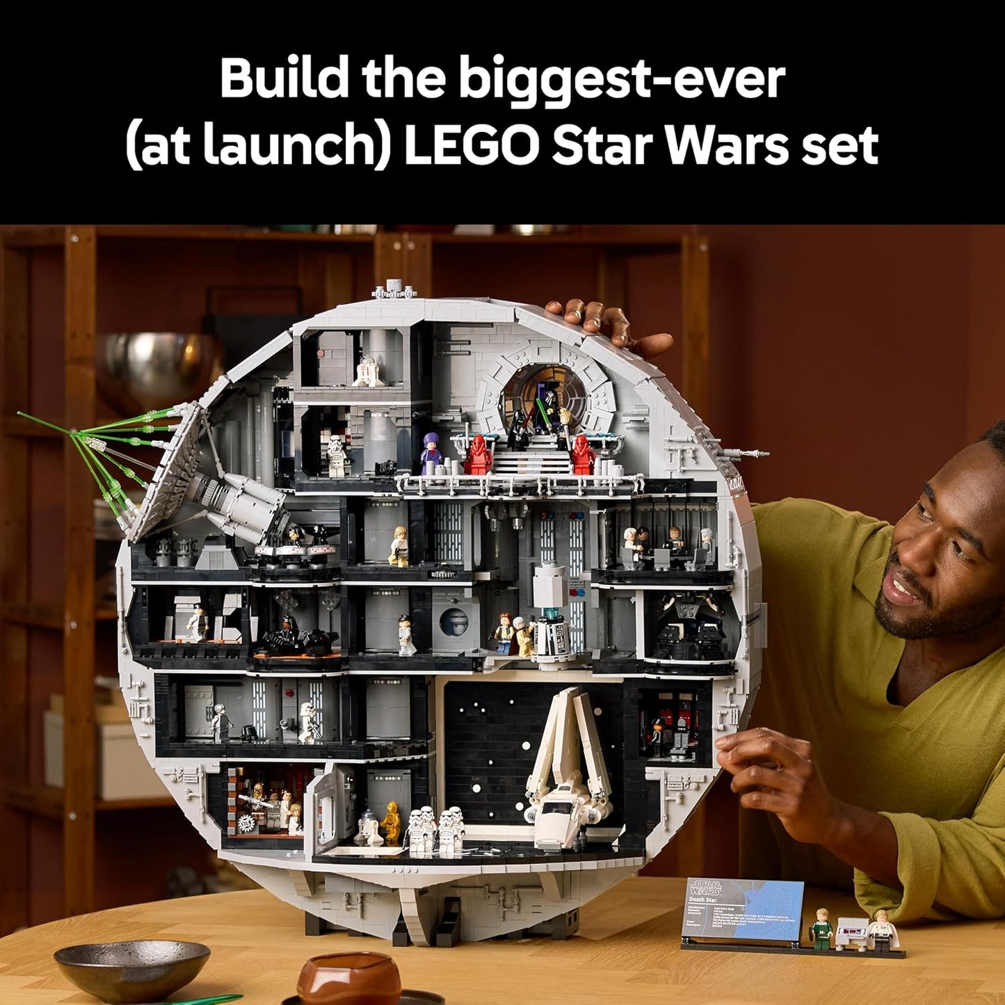 LEGO Star Wars 75419 Conjunto de Construção da Estrela da Morte para Adultos - Kit de Modelo Interativo UCS com 36 Minifiguras, incluindo Luke Skywalker, Han Solo e Darth Vader - Presente Colecionável para Fãs de Uma Nova Esperança