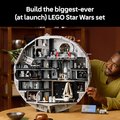 LEGO Star Wars 75419 Conjunto de Construção da Estrela da Morte para Adultos - Kit de Modelo Interativo UCS com 36 Minifiguras, incluindo Luke Skywalker, Han Solo e Darth Vader - Presente Colecionável para Fãs de Uma Nova Esperança