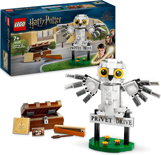 LEGO Harry Potter Hedwig em 4 Privet Drive, brinquedo montável para crianças, meninas e meninos com mais de 7 anos, com uma figura de coruja, conjunto de jogos independente, ideia de presente para o pequeno mundo mágico 76425