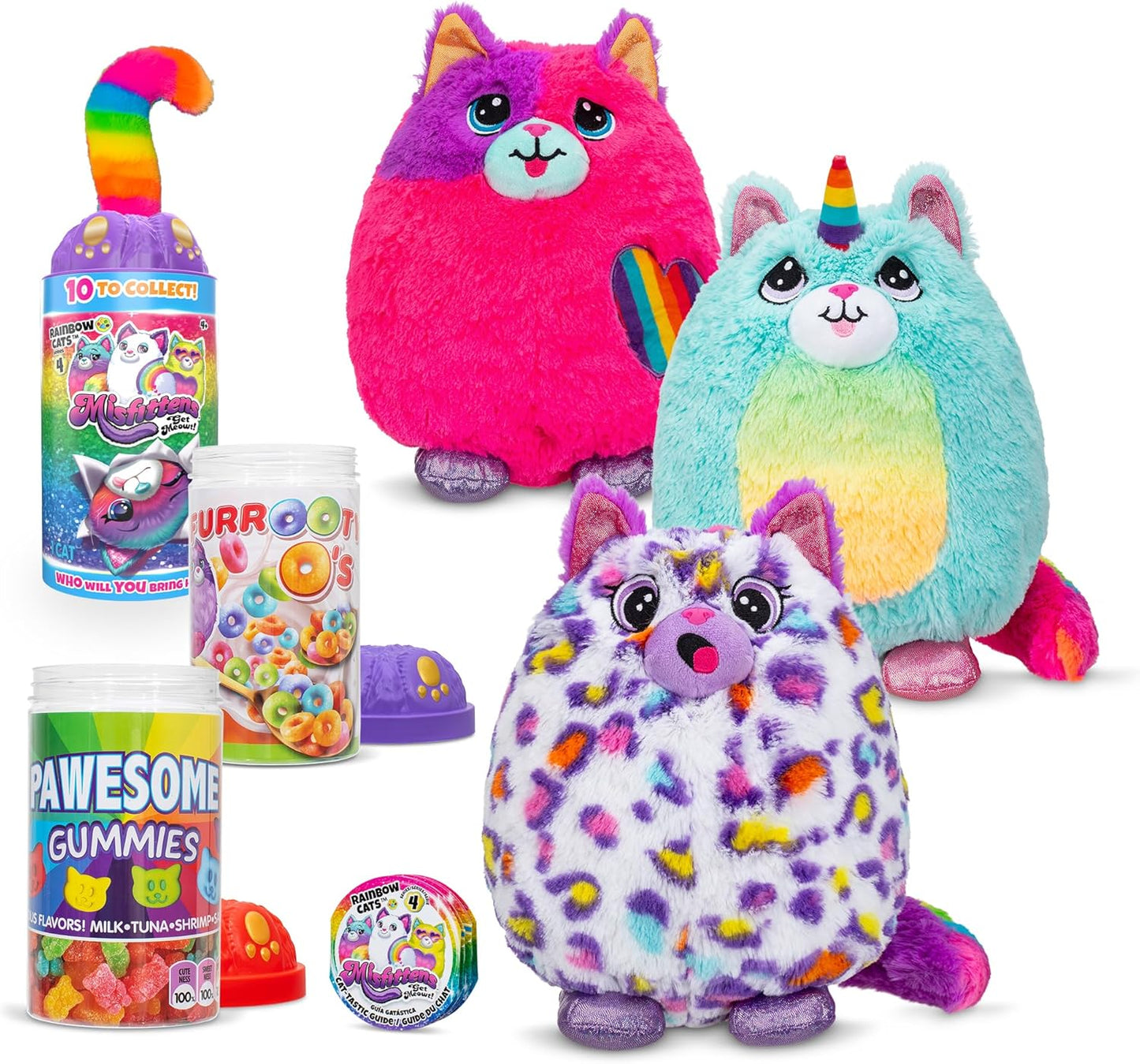 Basic Fun  Misfittens, Surprise Cat Plush Wave 4, Brinquedo macio e fofinho para meninas e meninos, Brinquedos para crianças pequenas, Presente de pelúcia para crianças, Adequado para crianças de 4 anos ou mais, Diversão básica, 03939