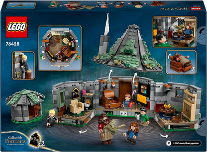 LEGO Harry Potter Cabaña de Hagrid: Una visita inesperada, Casa de juegos para niños, niños y niñas mayores de 8 años, Incluye figuras de dragón y perro, además de minifiguras de 5 personajes de Hermione y Ron, Idea de regalo 76428