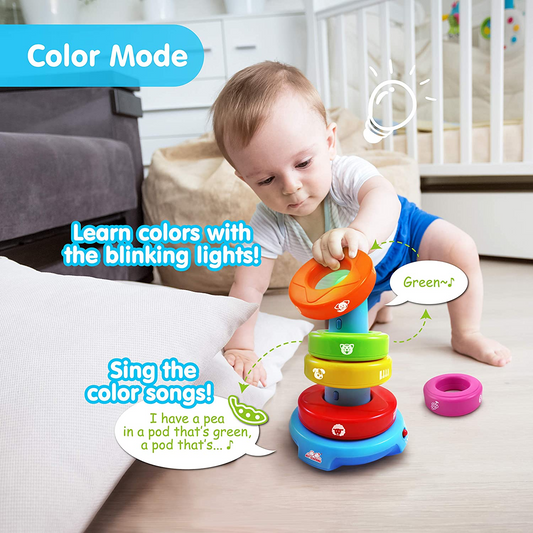 MEJOR APRENDIZAJE Stack &amp; Learn - Juguete de actividad educativa de desarrollo para niños pequeños | Ideal para juguetes para bebés de 6 o 9 meses en adelante | Regalo de primer cumpleaños para niño o niña.