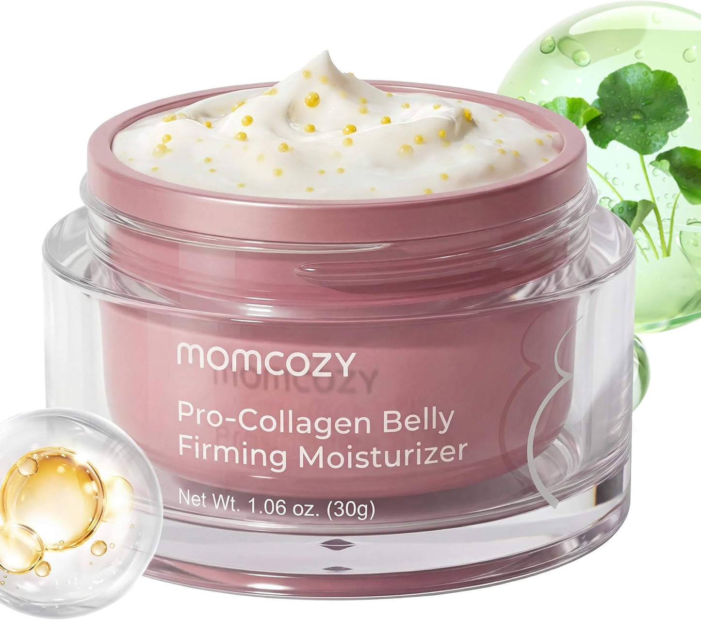 Momcozy Creme para Estrias na Gravidez, Hidratante Firmador Pró-Colágeno para Pele Seca, Gravidez e Pós-Parto, Suaviza a Aparência de Estrias, Rugas no Pescoço e Linhas Finas, 30g
