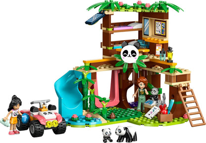 LEGO Friends Santuário dos Pandas - Brinquedo de Cuidados com Animais com Casa na Árvore, Quadriciclo, 2 Mini Bonecas e 3 Figuras de Panda - Conjunto de Construção Criativa para Meninas a partir de 7 Anos - 42648
