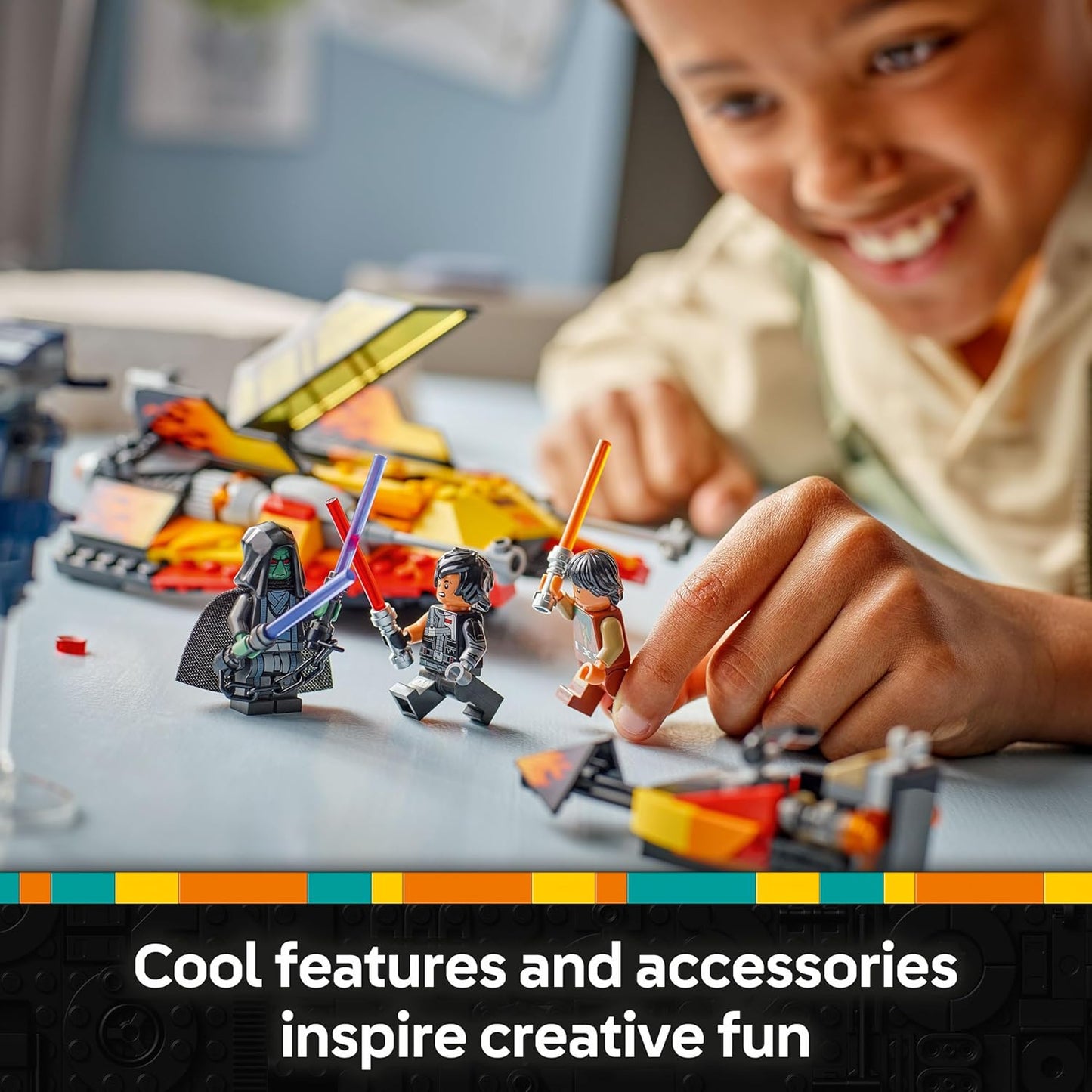 LEGO Star Wars 75414 The Force Burner Snowspeeder - Brinquedo de construção com 3 minifiguras com sabres de luz e uma moto speeder - Presente para meninos a partir de 7 anos e fãs de Reconstruir a Galáxia