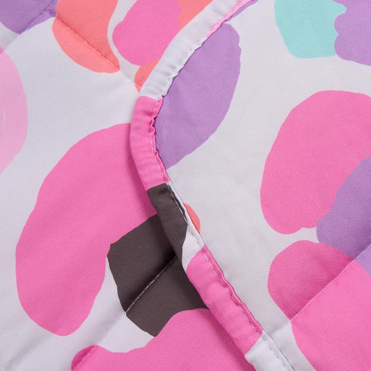 Cobertor pesado OHS 3 kg, cobertor pesado individual para adultos, calmante, alívio do estresse, antiansiedade, cobertores pesados para homens e mulheres, estampa de leopardo, 150 x 100 cm (Aviso: adequado apenas para maiores de 3 anos)