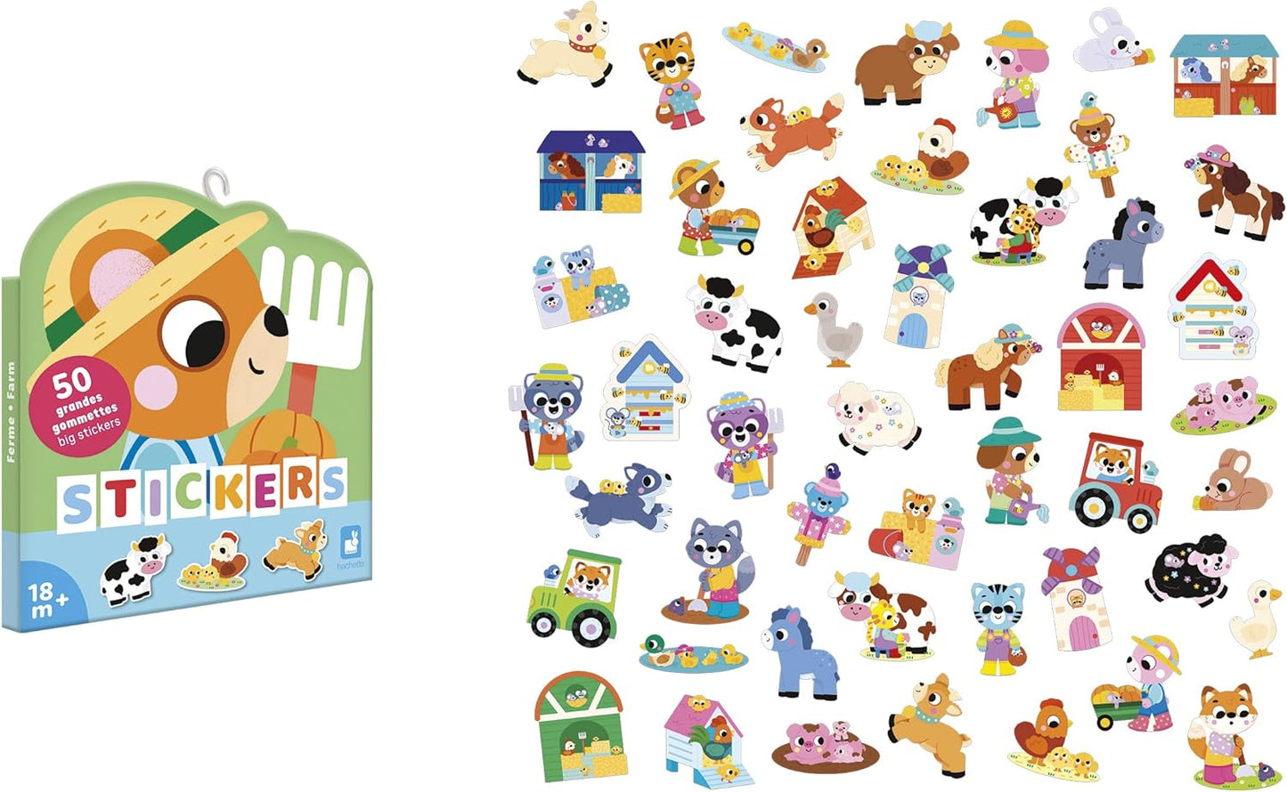 Janod - 50 Adesivos Grandes para Crianças 18 meses - Formato 7x8cm - Adesivos, Janod - Pacote com 100 adesivos - Adesivos de Bolso Formato 5x5cm - Dinos, Janod - Pacote com 300 adesivos - Adesivos de Bolso Formato 3x3cm - Geométricos