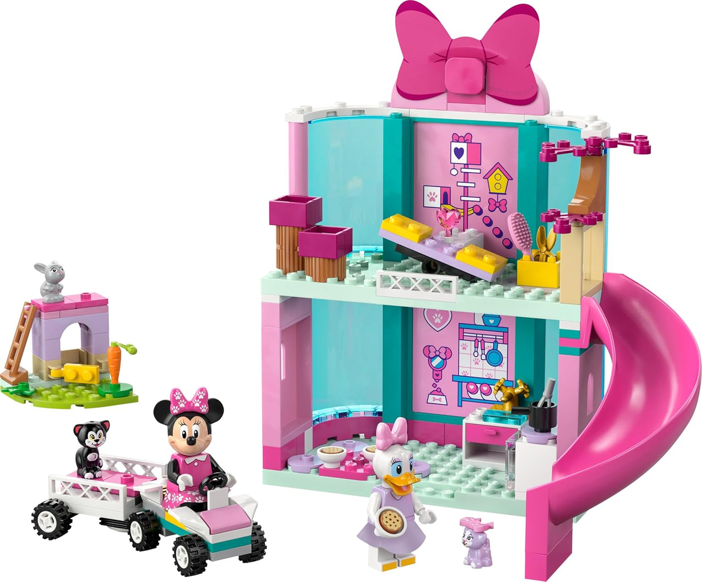 LEGO ǀ Disney Hotel para Animais de Estimação da Minnie com Mini Bonecas da Minnie Mouse e da Margarida, além de 3 Figuras de Animais - Presente para Meninas a partir de 4 Anos e Fãs da Casa do Mickey Mouse - 43274