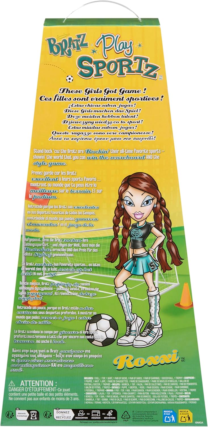Bratz Boneca fashion Play Sportz Roxxi com acessórios