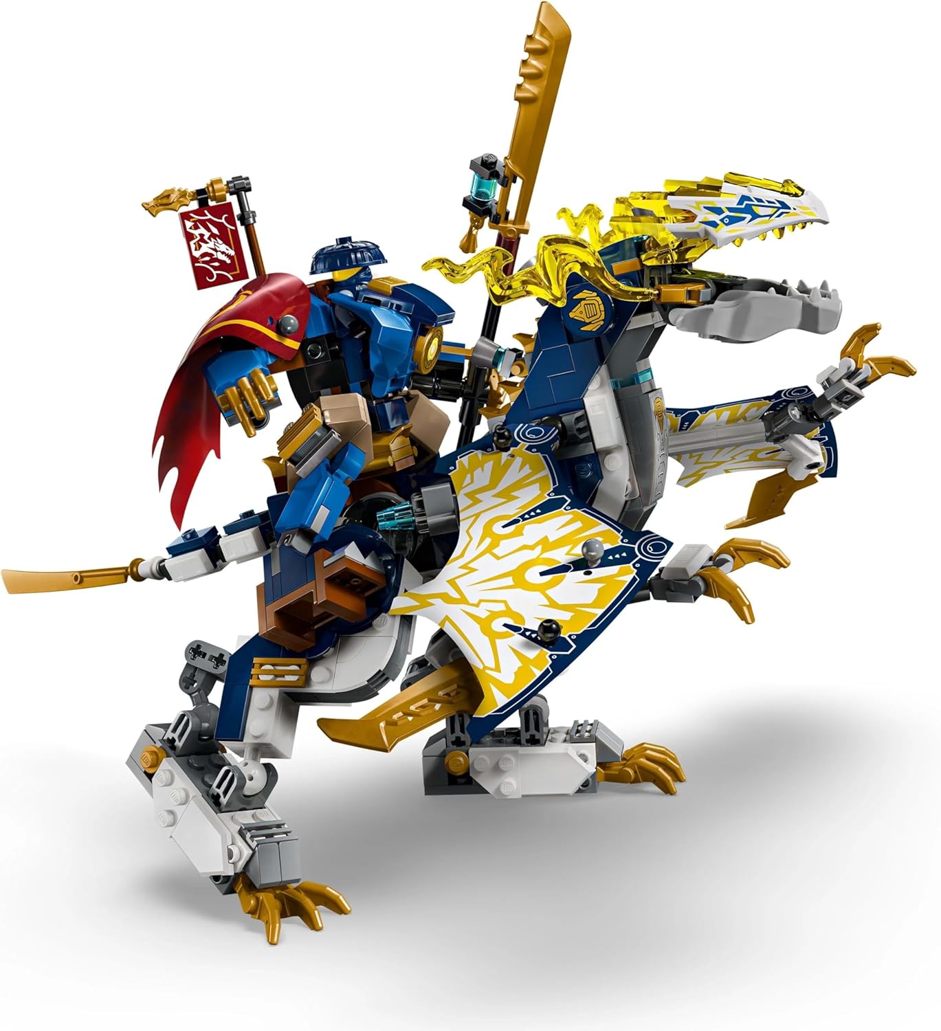 LEGO NINJAGO Rogue's Mech Dragon Rider - Brinquedo Ninja com Figuras Articuláveis de Dragão e Robô - 4 Minifiguras, incluindo Lloyd e Arin e uma Espada Reveladora - Presente para meninos a partir de 8 anos e fãs de Dragons Rising - 71843