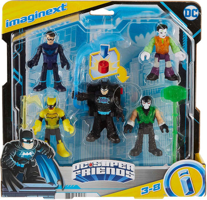 Imaginext DC Pacote com 5 Figuras Batman Tech Bonecos Brinquedo Personagem Presente para Crianças a partir de 3 Anos (Mattel GXD67)