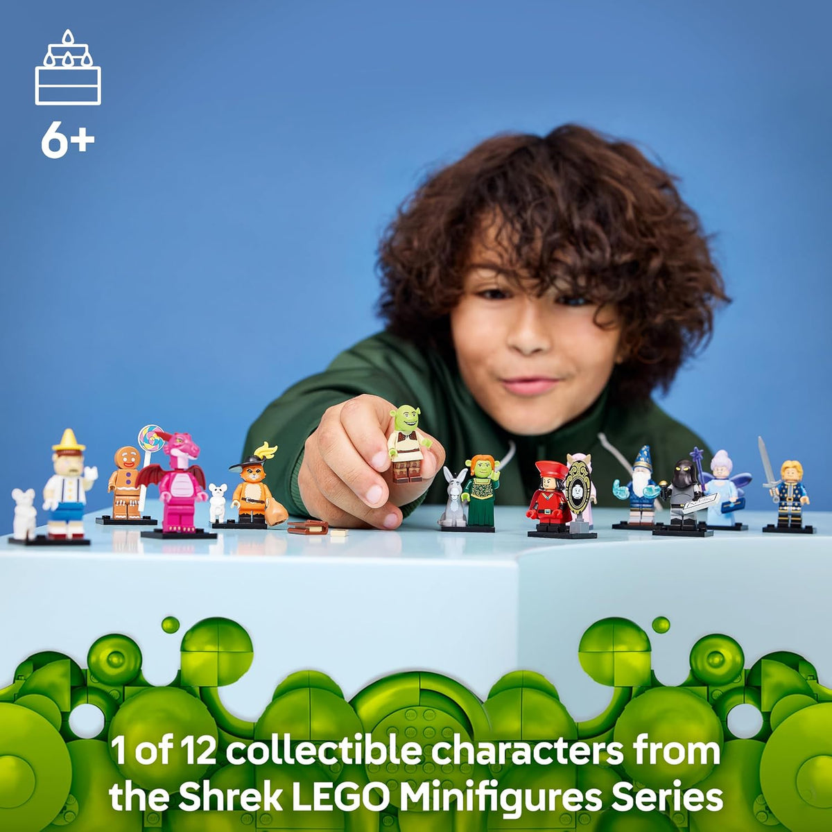 LEGO Minifigures Série Shrek 71053 | Brinquedos para meninos e meninas a partir de 6 anos, embalagem surpresa (blind box), contém 1 de 12 personagens colecionáveis, ideal para lembrancinhas de festa, uma ótima opção de presente pequeno...