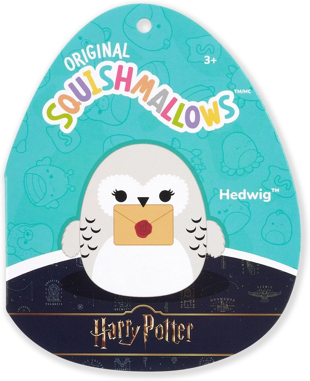 Squishmallows Pelúcia Original “Harry Potter” Hedwig com Carta (8 polegadas/aprox. 20 cm) – Pelúcia Oficial Ultrasoft da Jazwares (Pequena)