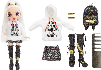 Rainbow High  Dream & Design Fashion Studio Playset – Conjunto de designer de moda com boneca Skyler Bradshaw azul e kit de moda fácil sem costura – Ótimo para crianças de 4 a 12 anos e colecionadores