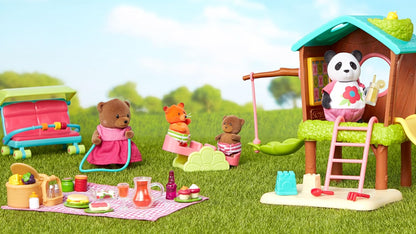 Li'l Woodzeez WZ6702Z Pla Variety Li'l Woodzeez - Conjunto de 20 peças para sala de aula e playground com móveis e acessórios escolares - brinquedos em miniatura e conjuntos de jogos para crianças de 3 anos ou mais, multicolorido, M