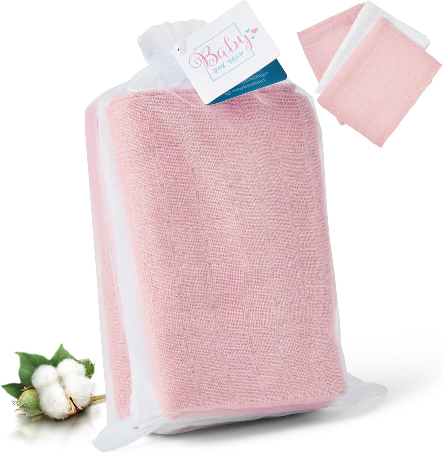 Baby Box Shop - Paninhos de musselina para bebês meninos, 100% algodão macio, para usar como capa de amamentação, paninhos de mão e paninhos de arroto, itens essenciais para bebês recém-nascidos