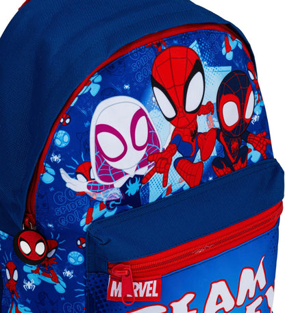 Conjunto Escolar Marvel Homem-Aranha e Seus Incríveis Amigos com Mochila (4 peças) | Inclui Mochila, Lancheira, Garrafa de Água e Estojo | Itens Essenciais para a Volta às Aulas | Bolso Canguru e Bolso Lateral em Tela