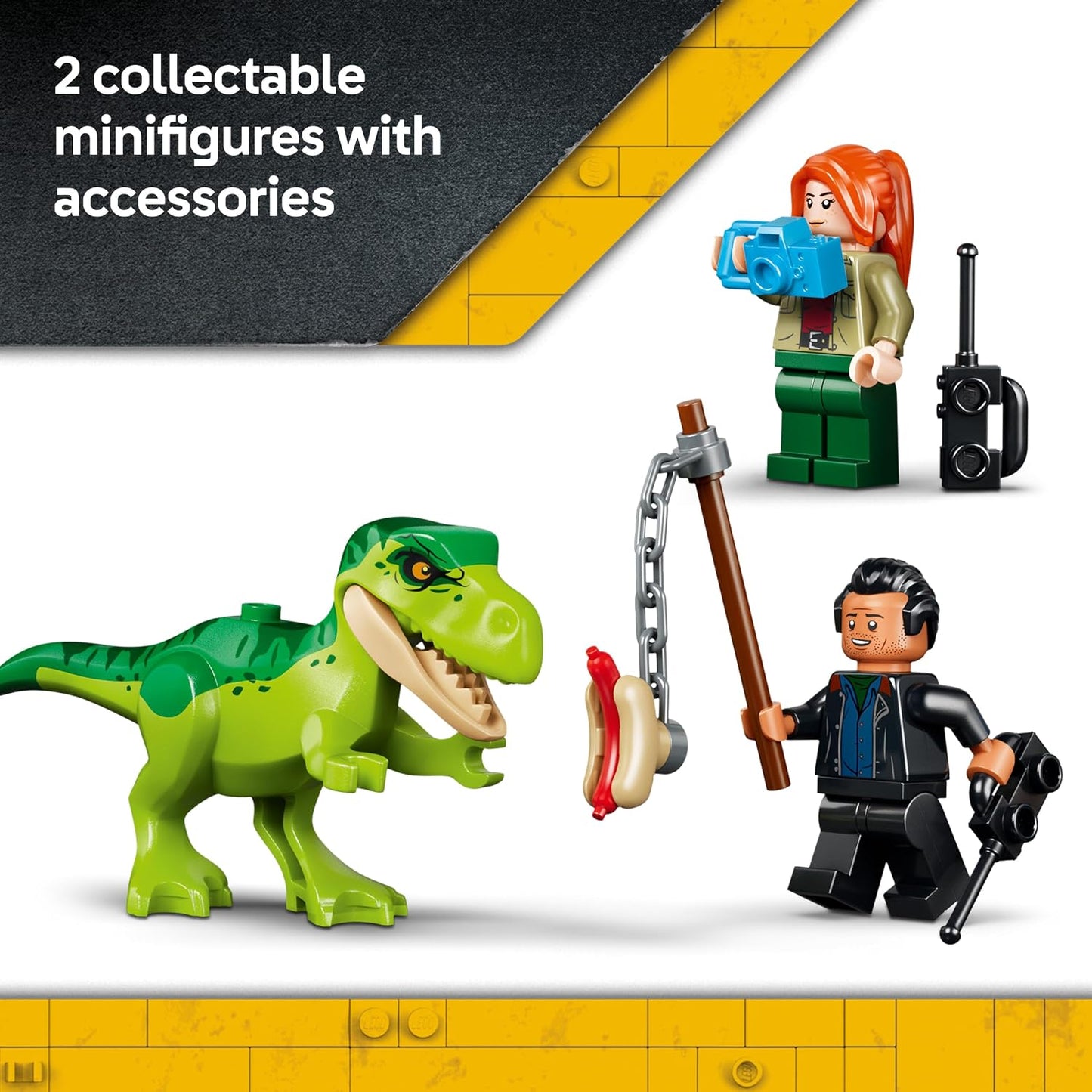 LEGO Jurassic World – Caminhão de Transporte de T. rex Jovem – Inclui figura de dinossauro, modelo de quadriciclo e 2 minifiguras – Presente de aniversário com tema de dinossauro para meninos e meninas a partir de 4 anos – 77978