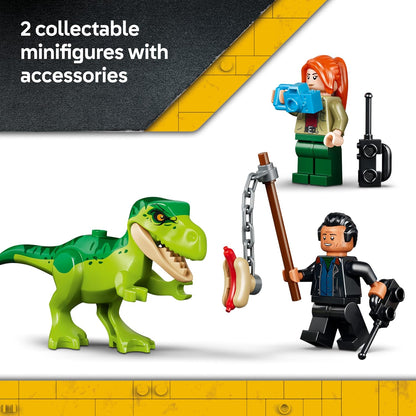LEGO Jurassic World – Caminhão de Transporte de T. rex Jovem – Inclui figura de dinossauro, modelo de quadriciclo e 2 minifiguras – Presente de aniversário com tema de dinossauro para meninos e meninas a partir de 4 anos – 77978