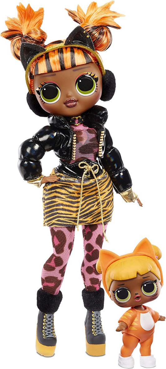 L.O.L. Surprise OH MEU DEUS. Boneca Moda Winter Chill Missy Meow e Boneca Bebê Gato com 25 Surpresas