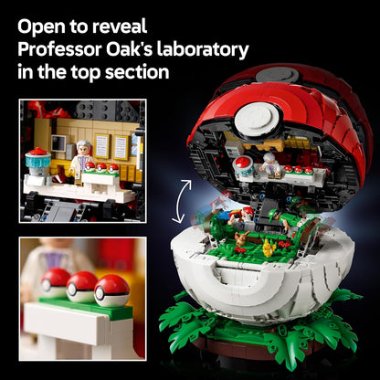 LEGO Pokémon – Momentos Icônicos de Treinador: Poké Bola (72154) | Conjunto para adultos, modelo para exibição, figuras de Pikachu e Eevee, decoração para montar, ideia de presente para fãs de jogos, 2386...