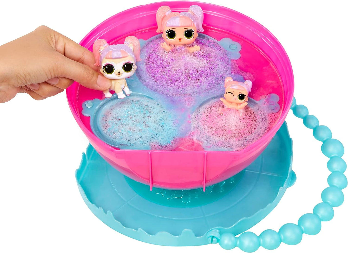 LOL Surprise Bubble Surprise Deluxe - Bonecas colecionáveis, animal de estimação, irmãzinha, surpresas, acessórios, Bubble Surprise Unboxing, reação de espuma com mudança de cor em água morna - ótimo presente para meninas a partir de 4 anos