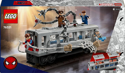 LEGO ǀ Marvel Spider-Man vs. Doc Ock - Cena do Trem do Metrô - Brinquedo para Brincar e Exibir com 4 Minifiguras - Presente Colecionável de Super-Herói para Meninos a partir de 9 Anos e Fãs de Filmes - 76321