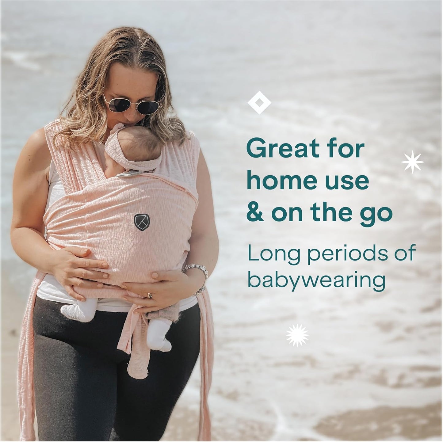 Koala Babycare Canguru para Bebê - Fácil de Usar - Suporte Ergonômico Certificado - Canguru Elástico Multiuso Adequado para Bebês de até 9 kg - Canguru para Bebê