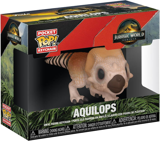 Chaveiro Funko Pop!: Jurassic World: Rebirth – Aquilops - Chaveiro Inovador - Mini Figura Colecionável - Presente de Natal - Ideia para Presente - Produtos Oficiais - Fãs de Cinema - Decoração de Mochila