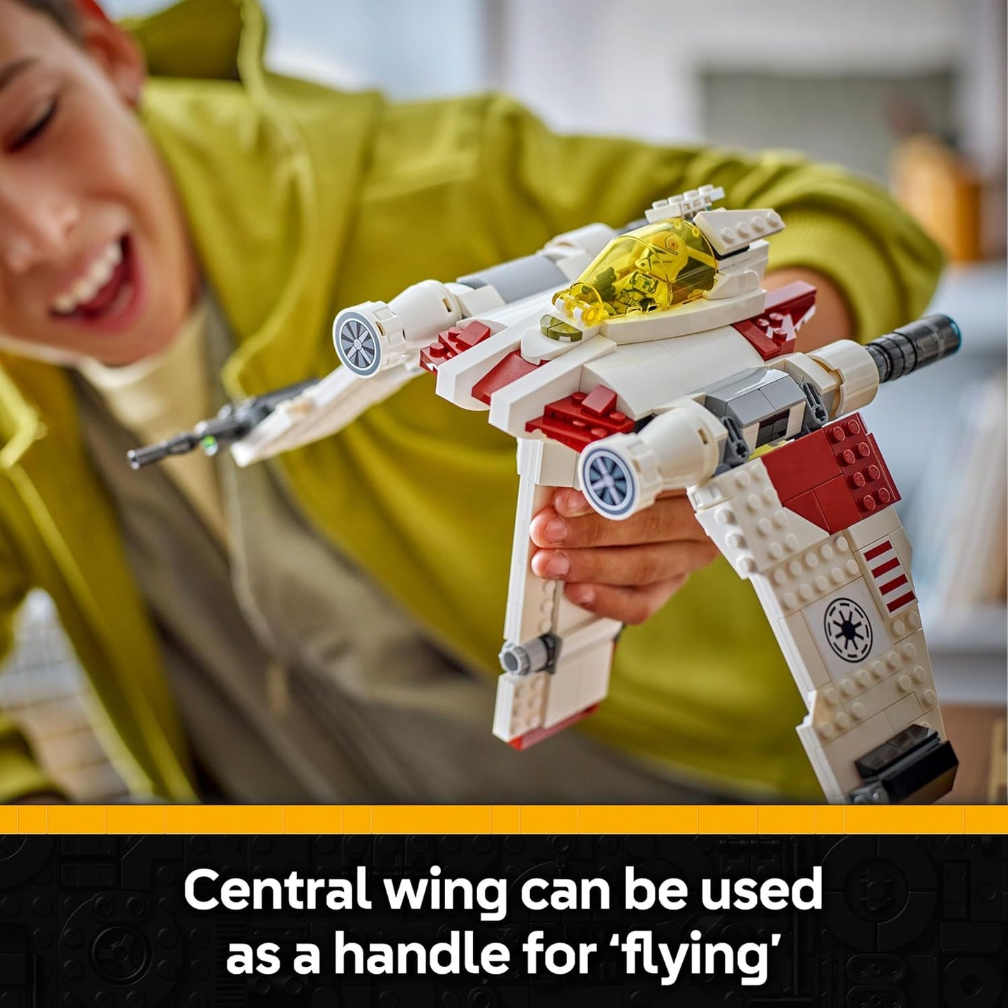 LEGO Star Wars 75432 V-19 Torrent Starfighter - Brinquedo de Construção - 3 Minifiguras, incluindo Obi-Wan Kenobi e Asajj Ventress com Sabres de Luz - Presente para Meninos a partir de 9 Anos e Fãs de The Clone Wars