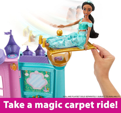 Mattel Castelo Supremo das Princesas Disney da , 1,20 m de altura com luzes e sons | Inclui 3 andares, 10 áreas de brincar, mais de 25 móveis e acessórios e "fogos de artifício" luminosos; inspirado nos filmes da Disney, HLW29