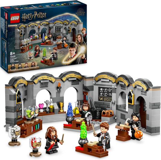 LEGO Castelo de Hogwarts de Harry Potter: conjunto de aula de poções, brinquedo montável do mundo mágico para meninos, meninas e crianças de 8 anos ou mais, com minifiguras de 4 personagens, incluindo. Hermione Granger, ideia de presente mágico 76431