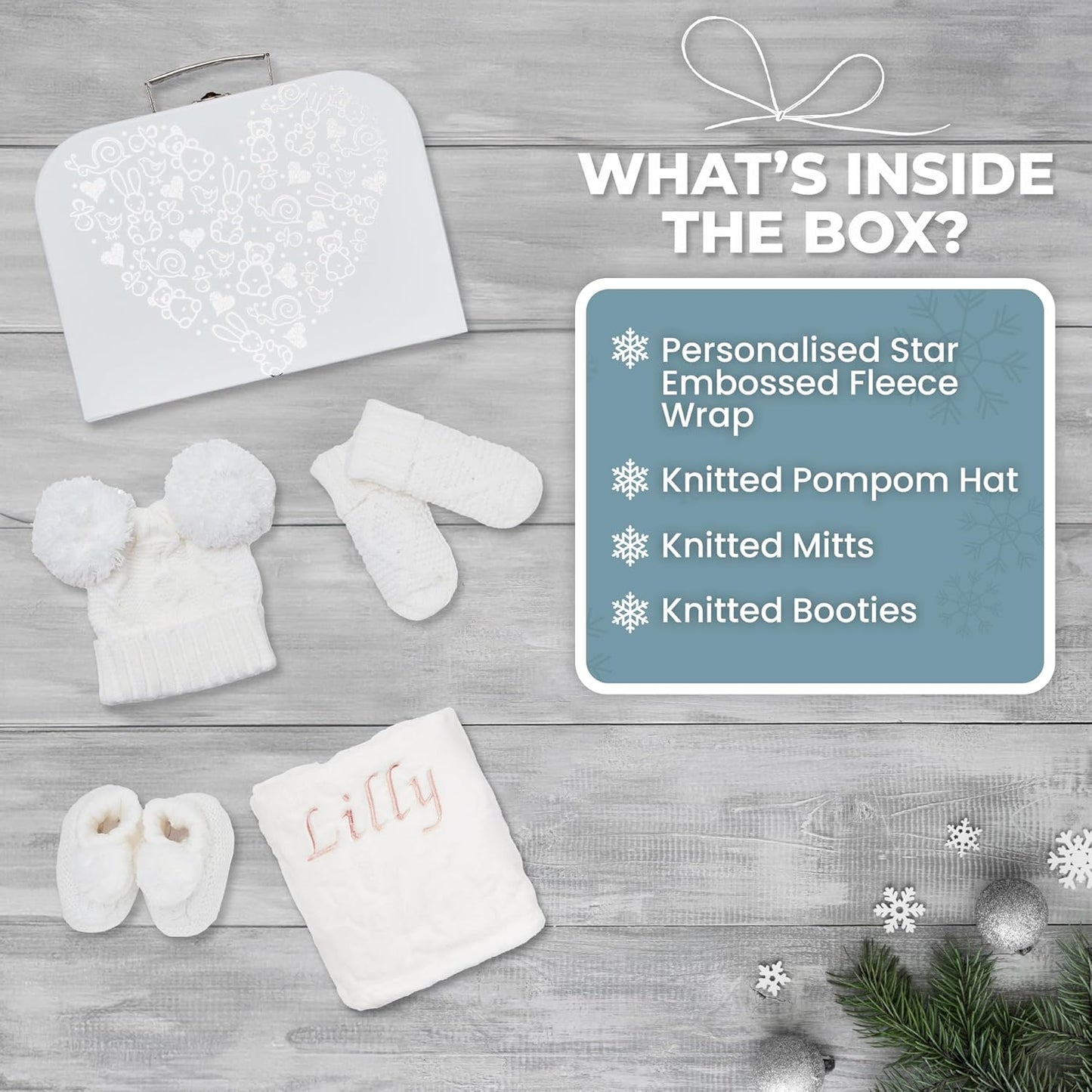 Conjunto de presentes unissex para bebês - Presentes para bebês recém-nascidos unissex, presentes para revelação do sexo do bebê, presentes personalizados para chá de bebê - presentes personalizados, roupas de inverno para bebês