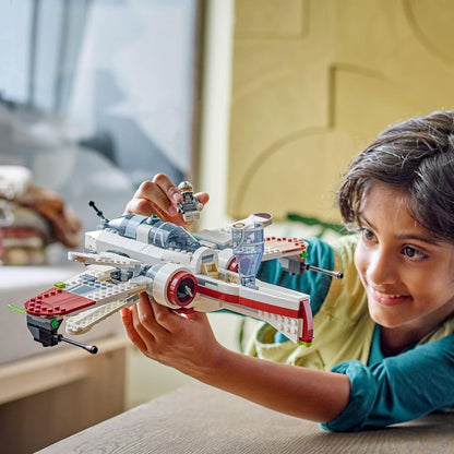 LEGO Star Wars 75402 ARC-170 Starfighter Building Toy com 3 minifiguras de piloto clone, além de uma figura Droid R4-P44, ideia de presente de aniversário para fãs da vingança dos Sith, meninos e meninas com mais de 9 anos