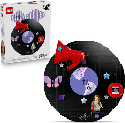 LEGO Edições Vinil da Olivia Rodrigo – Brinquedo com modelo de disco, minifigura e acessórios – Decoração de mesa ou parede – Presente musical para meninas, meninos e fãs a partir de 10 anos – 43028