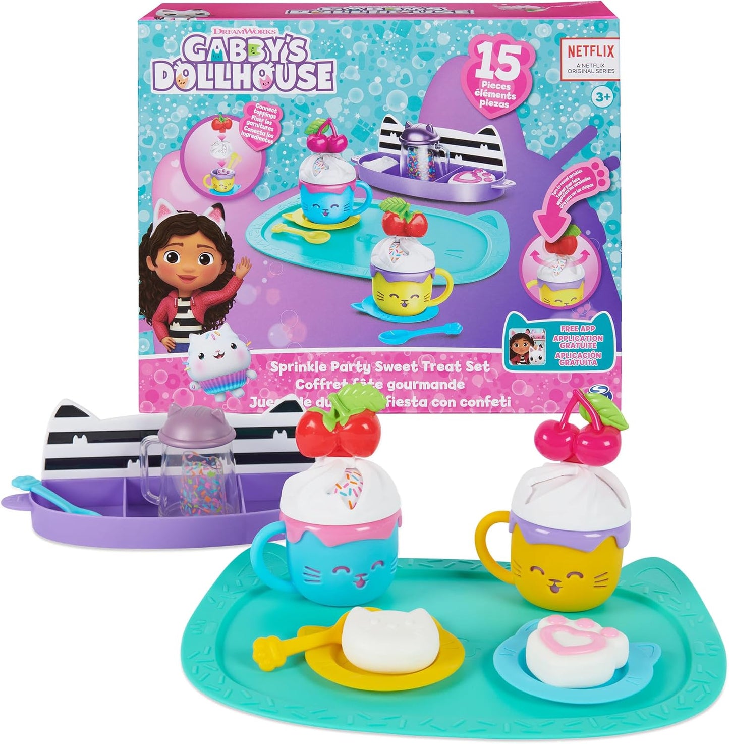 Gabby's Dollhouse - Conjunto para Chocolate Quente Sprinkle Time (6067216)