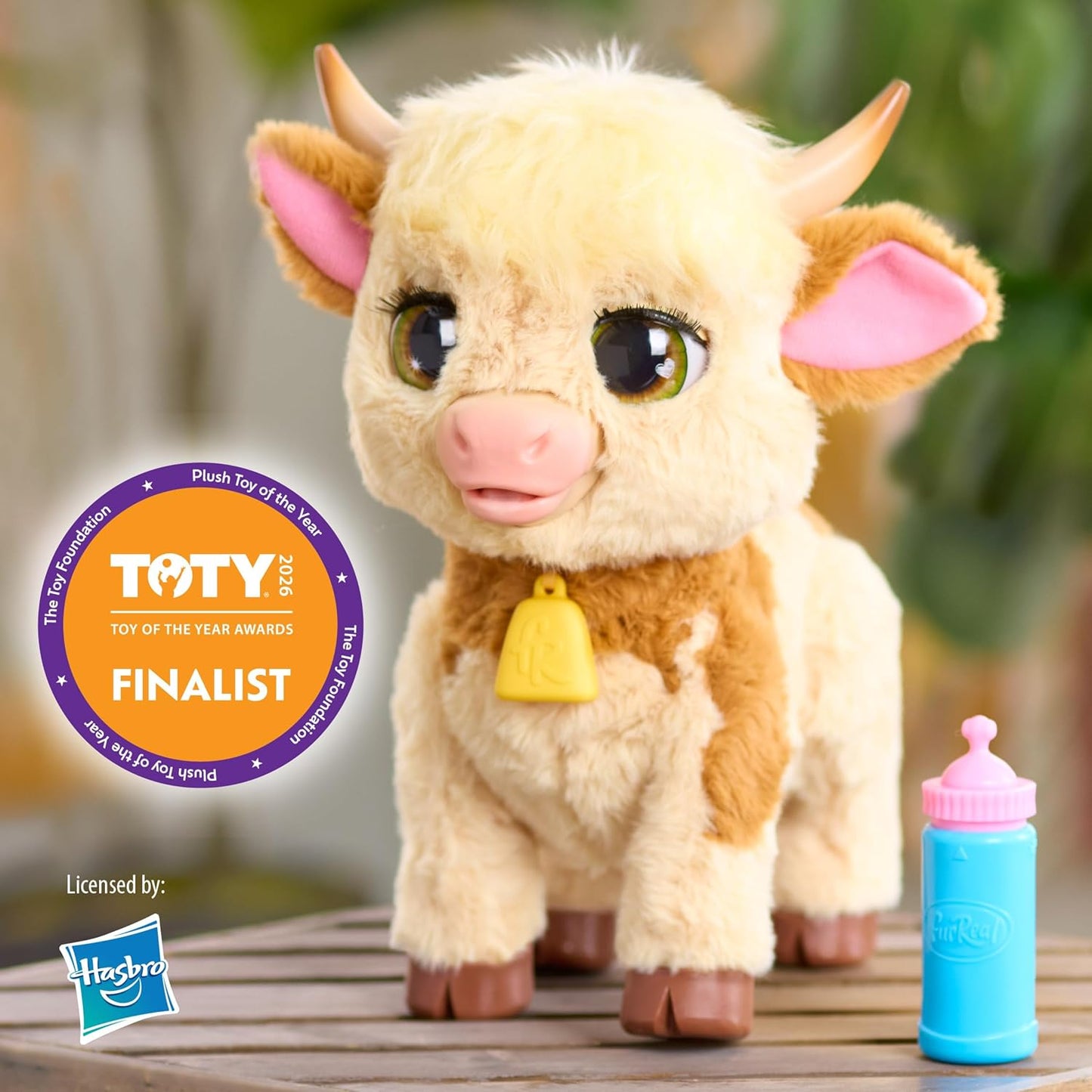 Just Play furReal Maggie, a Vaca Interativa "Coma e Siga", Mini Vaca Highland de 28 cm, para Meninos e Meninas a partir de 4 Anos