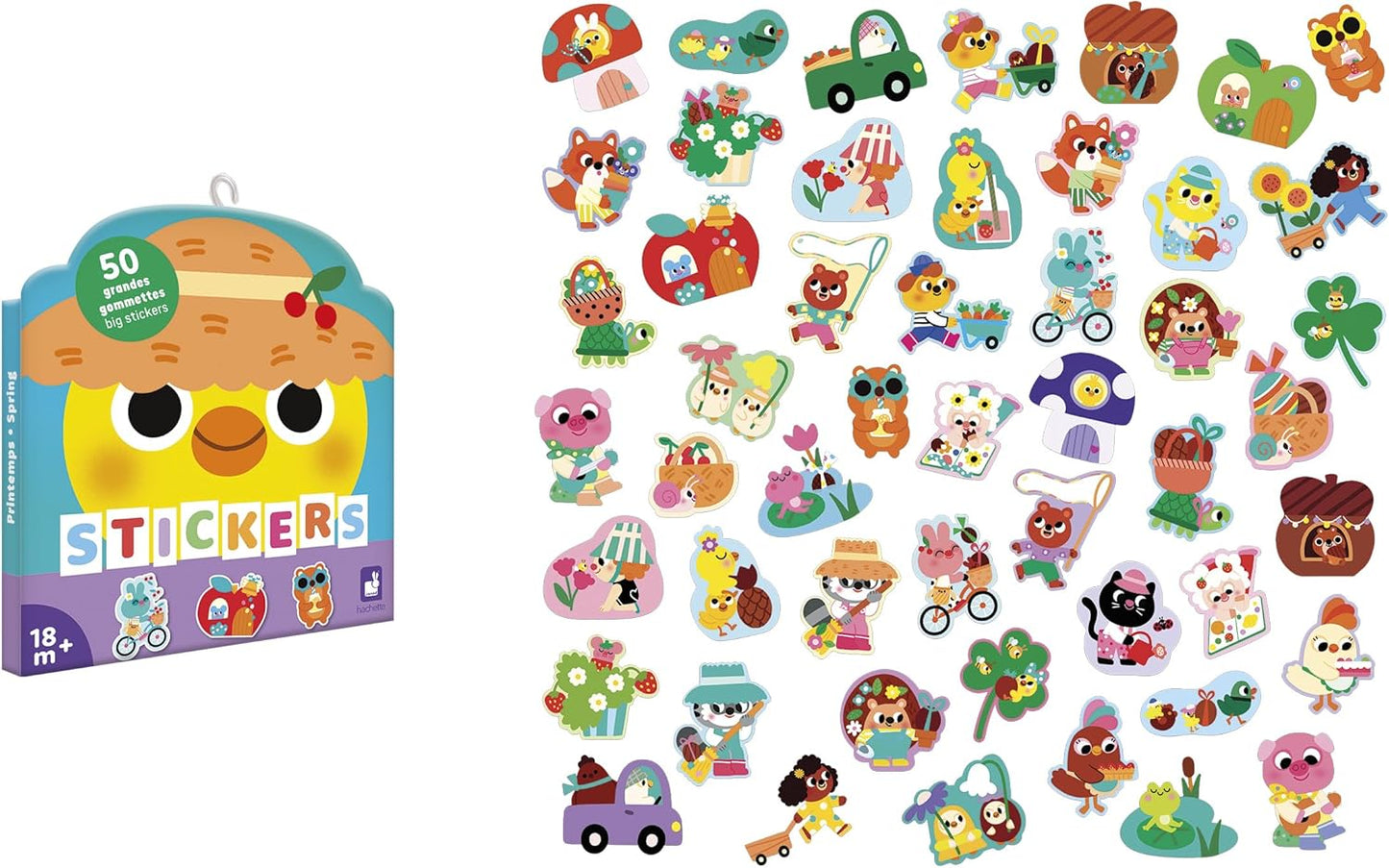 Janod - 50 Adesivos Grandes para Crianças 18 meses - Formato 7x8cm - Adesivos, Janod - Pacote com 100 adesivos - Adesivos de Bolso Formato 5x5cm - Dinos, Janod - Pacote com 300 adesivos - Adesivos de Bolso Formato 3x3cm - Geométricos