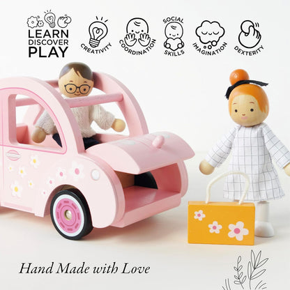 Le Toy Van - Conjunto de acessórios para carros de madeira Daisylane Sophie para casas de bonecas | Conjuntos de móveis para casas de bonecas - adequados para maiores de 3 anos