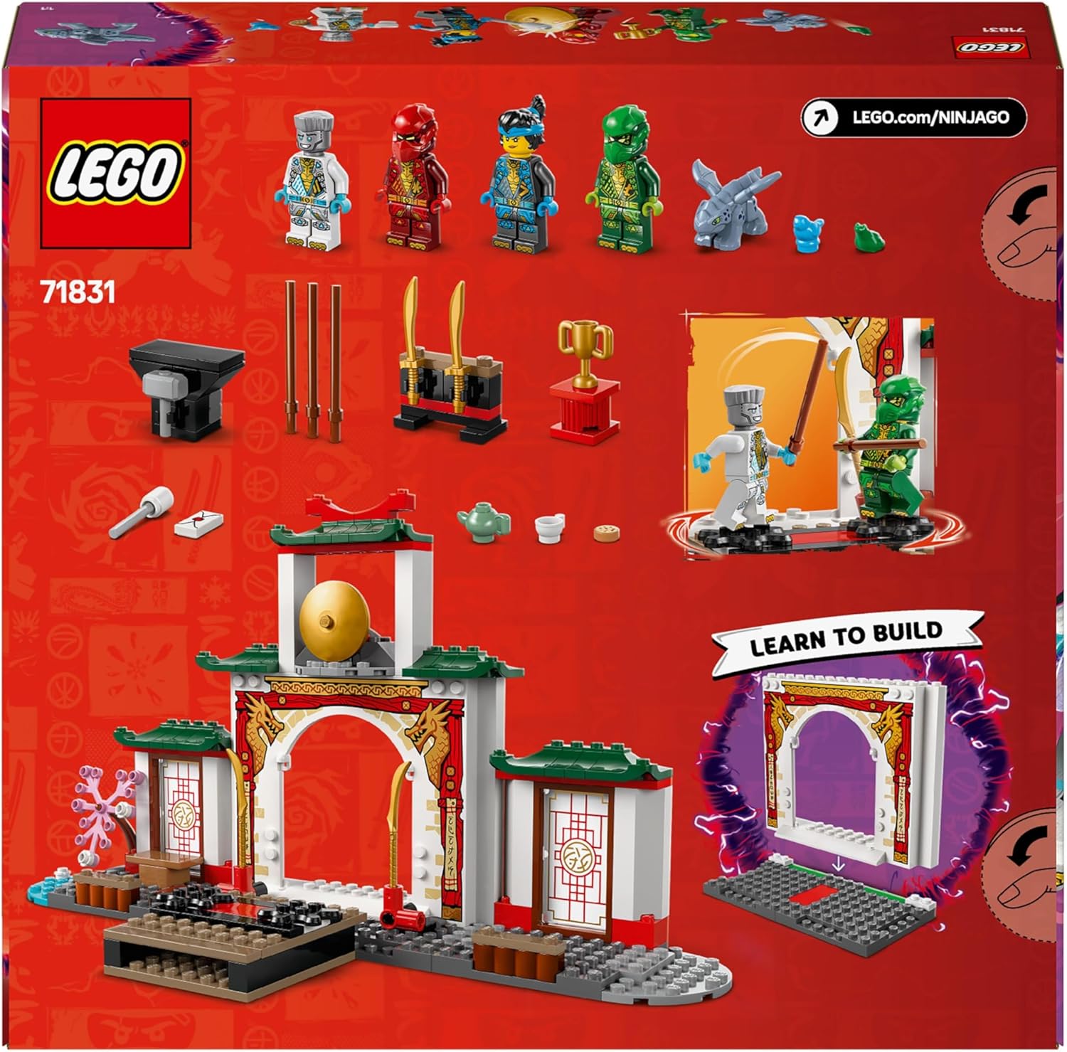 LEGO NINJAGO Templo Ninja Spinjitzu Conjunto de brinquedos com min