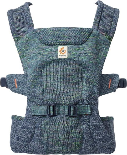 Ergobaby Porta-bebês Aerloom para recém-nascidos e crianças pequenas, porta-bebês ergonômico de 3 posições na barriga ou nas costas, Formaknit (turmalina)