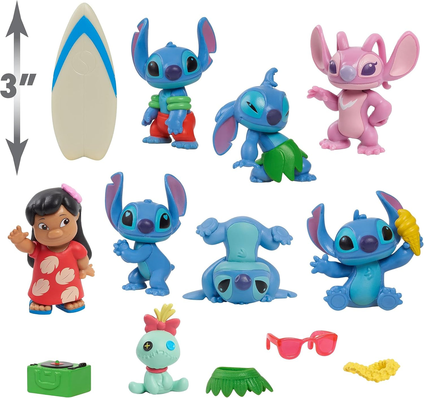 Conjunto de figuras de luxo do Stitch