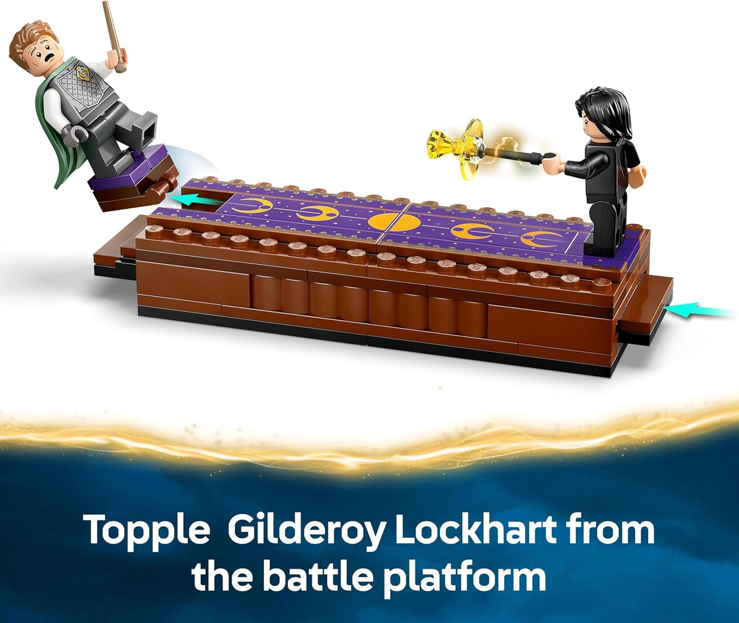 LEGO Harry Potter Castelo de Hogwarts: Playset do Clube de Duelo com 4 minifiguras colecionáveis, incl. Draco Malfoy e Severus Snape, brinquedo de dramatização com função de tombamento para meninos e meninas a partir de 8 anos