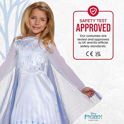 DISGUISE  Fantasia clássica oficial da Disney Elsa Snow Queen, Frozen 2 Costume Kids