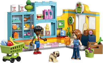 LEGO Friends Mini Supermercado de Heartlake City - Loja de Brinquedos com 2 Mini Bonecas, Figura de Cachorro de Estimação, Caixa Registradora e Acessórios de Comida de Brinquedo - Presente de Aniversário para Meninas a partir de 5 Anos - 42680