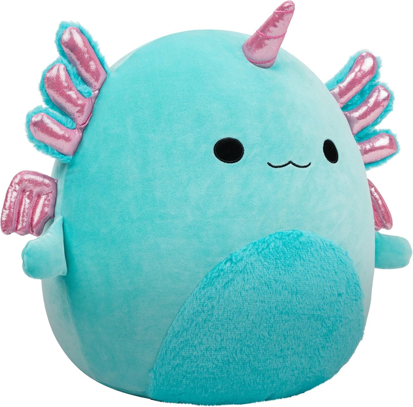 Squishmallows Original de 14 Polegadas – Bellamy, o Axolote-Alicórnio Verde-Azulado com Detalhe Brilhante